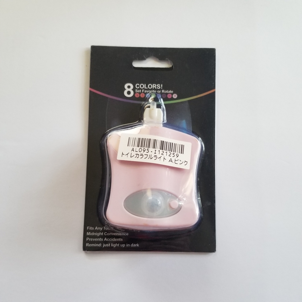 MULTIPLE COLORED TOILET NIGHT LIGHT IN PINK